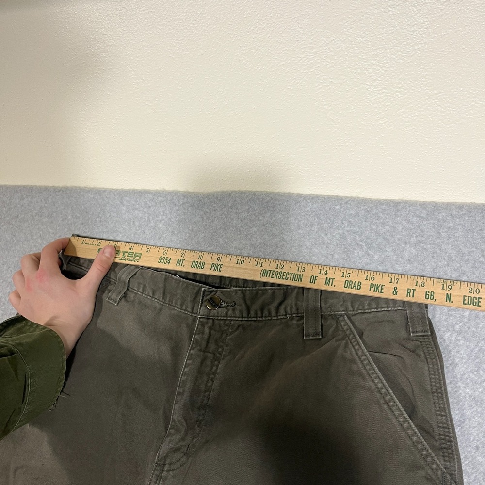 Carhartt Pants Mens 36x32 (Tag 38x32) Brown Carpenter Canvas Workwear Relaxed - Picture 3 of 12